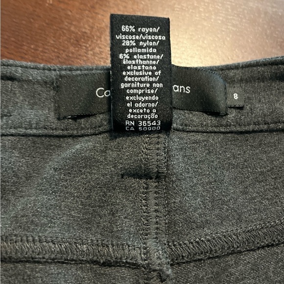 Calvin Klein Women's Stretch Ponte Pants, Dark Grey Heather, Size 8 - Picture 4 of 7